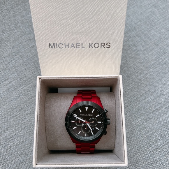 Michael Kors Watch Red Stainless Steel - Picture 6 of 14